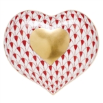 Herend Heart of Gold Figurine Rust Fishnet