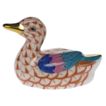 Herend Baby Duck Rust Fishnet