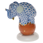 Herend Dancing Elephant Blue Fishnet