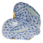 Herend Rabbit Pair Blue Fishnet