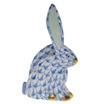 Herend Rabbit Miniature Blue Fishnet