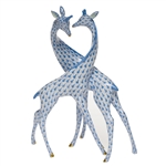 Herend Giraffe Pair Blue Fishnet