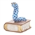 Herend Bookworm Figurine Sapphire Fishnet