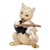 Herend Cat with Fiddle Butterscotch Fishnet