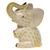 Herend Baby Elephant Sitting Butterscotch Fishnet