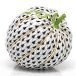 Herend Acorn Squash Figurine Black Fishnet