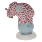 Herend Dancing Elephant Raspberry Fishnet