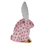 Herend Rabbit Miniature Raspberry Fishnet