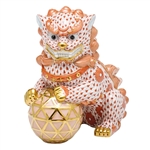 Herend Figurine Guardian Foo Dog Facing Left Reserve Collection