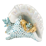 Herend Conch Shell and Crab Figurine Reserve Collection