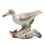 Herend Spotted Sandpiper Bird Figurine Reserve Collection