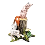 Herend Fox and Hound Figurine Reserve Collection