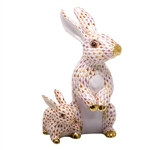 Herend Figurine Bunny with Baby Reserve Collection