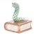 Herend Bookworm Figurine Key Lime Fishnet