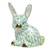 Herend Miniature Rabbit Key Lime Fishnet