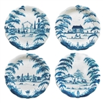 Juliska Country Estate Delft Blue Party Plates Set of Four