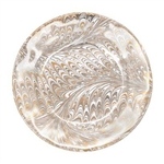 Juliska Firenze Marbleized Gold & Platinum Cocktail Plate