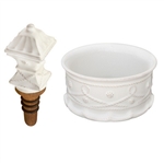 Juliska Jardins du Monde White Stopper and Coaster Set