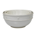 Juliska Berry and Thread Mixing Bowls Set of Three Whitewash