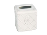 Juliska Jardins du Monde White Tissue Box Cover