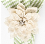 Juliska Dahlia Napkin Ring Natural Cream Colored