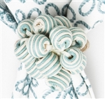 Juliska Stripe Bead Bouquet Napkin Ring Ice Blue