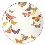 MacKenzie-Childs Butterfly Garden Enamel Charger Plate White
