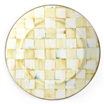 MacKenzie-Childs Parchment Check Enamel Charger Plate