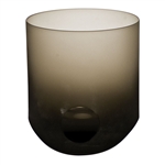 Moser Crystal Frosted Smoke Tipsy Double Old Fashioned